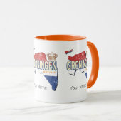 グロニンゲンオランダレトロマップオランダヴィンテージ マグカップ (正面右)