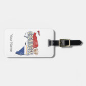 グロニンゲンオランダレトロマップオランダヴィンテージ ラゲッジタグ (正面横)