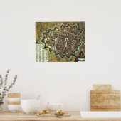 グロニンゲン1652の地図 ポスター (キッチン)