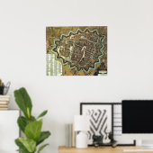 グロニンゲン1652の地図 ポスター (ホームオフィス)