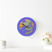 グロフランスのンツ（魚）丸時計 ラウンド壁時計 (ホーム)