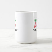 グロブラブノン恐怖タイポグラフィデザイン コーヒーマグカップ (中央)