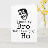 グロムおもしろいスマンのカード、私は私のBroカードが必要 カード (黄色い花)