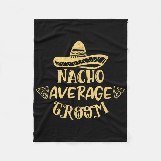 グロムおもしろいスマン花嫁Nacho平均新郎 フリースブランケット (正面)