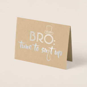 グロムスおもしろいマンまたは花婿介添人- Bro Time To Suites Up 箔カード