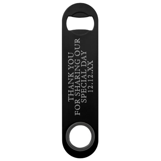 グロムスウーマンモダン結婚式の引き出物ボトルオープナー スピード栓抜き (裏面)