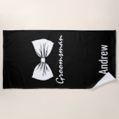 グロムスパーソナライズされたマン ビーチタオル (正面)