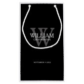 グロムスマパーソナライズされたンモダンシック小抱き枕 スモールペーパーバッグ (裏面)