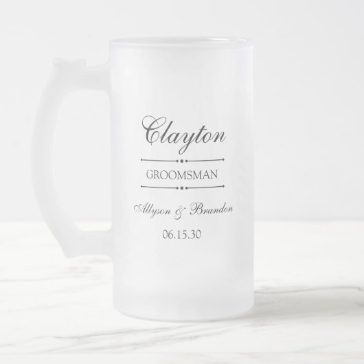 グロムスマパーソナライズされたン フロストグラスビールジョッキ (左)
