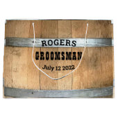 グロムスマパーソナライズされたーウイスキー樽 ラージペーパーバッグ (正面)