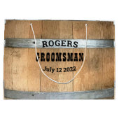 グロムスマパーソナライズされたーウイスキー樽 ラージペーパーバッグ (裏面)