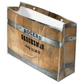 グロムスマパーソナライズされたーウイスキー樽 ラージペーパーバッグ (正面アングル)