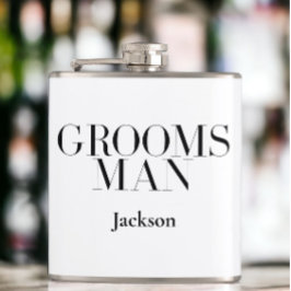 グロムスマパーソナライズされたーホワイト黒モダンシンプル フラスク