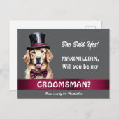 グロムスマンのゴールデンレトリバー結婚ズの提案 ポストカード (正面/裏面)