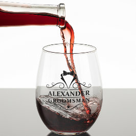 グロムスマンのブラックタイショット ステムなしワイングラス