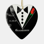 グロムスマンの結婚式のパーティーがクリスマスの装飾を好む セラミックオーナメント (右)