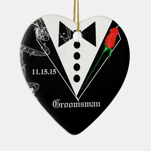 グロムスマンの結婚式のパーティーがクリスマスの装飾を好む セラミックオーナメント (右)