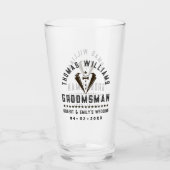 グロムスマンエレガントブラックTuxedoの結婚贈り物 タンブラーグラス (正面)