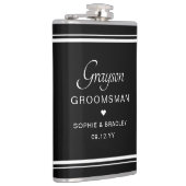 グロムスマンカスタムパーソナライズされた結婚披露宴 フラスク (右)