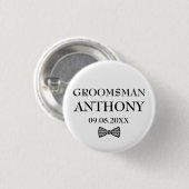 グロムスマントブラックエレガント名前をカスタムするギフト結婚ズ 缶バッジ (正面&裏面)