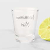 グロムスマントブラック名前をカスタムするギフト結婚ズ ショットグラス (裏面)