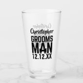 グロムスマンネーム結婚式の引き出物ビアグラス タンブラーグラス (正面)