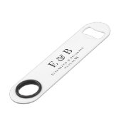 グロムスマンパーソナライズされたギフト黒モノグラム結婚ズ スピード栓抜き (裏面アングル)