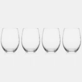 グロムスマンパーソナライズされたネーム結婚式パーティー ステムなしワイングラス (右)