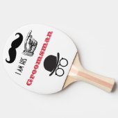 グロムスマン写真プロップヒップスターヒゲひげピン –  卓球ラケット (横)