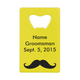 グロムスマン口ひげ&スーツのカードボトルオープナー クレジットカード栓抜き