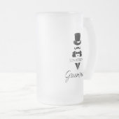 グロムスマン名Tuxedo Top Hat フロストグラスビールジョッキ (正面右)