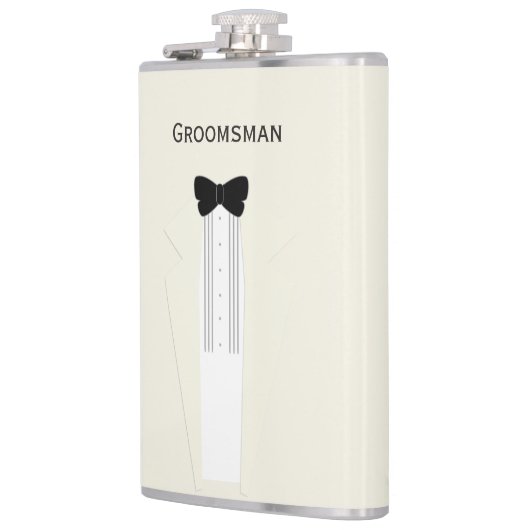 グロムスマン弓タイTuxedo結婚のフラスコ フラスク (左)