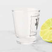 グロムスマン素朴ギフトシックなモノグラム+名可愛 ショットグラス (左)