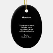 グロムスマン結婚のクリスマスの飾り セラミックオーナメント (裏面)