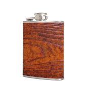 グロムスマン花婿介添人ウェディングパーティーヴィンテージウッドグレイン フラスク (左)