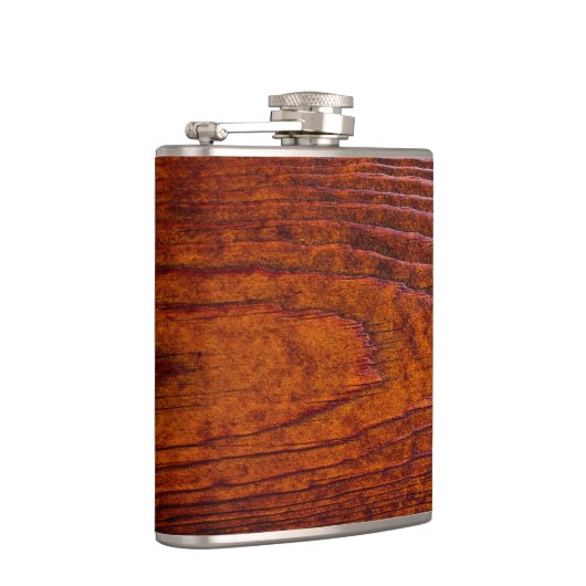グロムスマン花婿介添人ウェディングパーティーヴィンテージウッドグレイン フラスク (右)