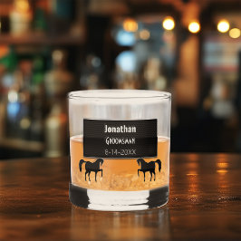 グロムスマン黒メタリックパーソナライズされた ウイスキーグラス