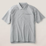 グロムスマン・ポロシャツ<br><div class="desc">グロムスマンのポロシャツはヘザーグレーでグレー刺繍の文字で示されている。こカスタマイズの品目</div>
