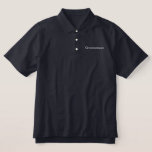 グロムスマン・ポロシャツ<br><div class="desc">Groomsman Polo ShirtはNavyで白い刺繍の文字で示されている。こカスタマイズの品目</div>