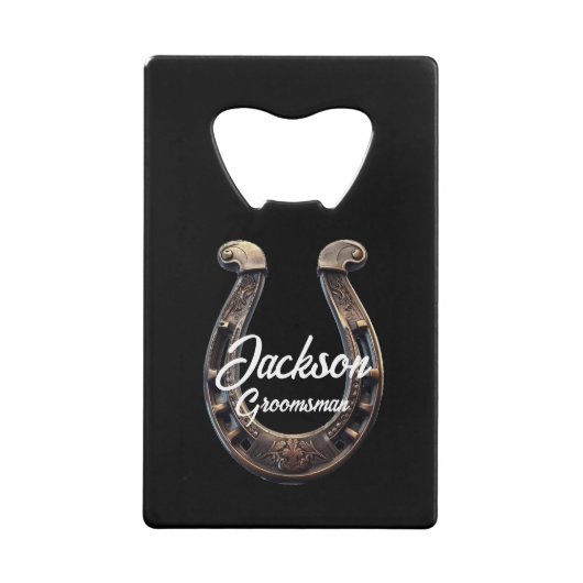 グロムスマ華美ー蹄鉄 クレジットカード栓抜き (正面)