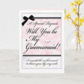 グロムスメイドウェディングパーティー美しいバラハート カード (黄色い花)