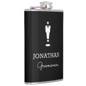 グロムパーソナライズされたスマンのギフトウェディングパーティブラック フラスク (右)