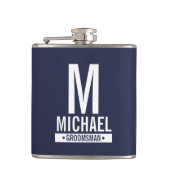 グロムパーソナライズされたスマンのモノグラムと名前フラスコ フラスク (正面)