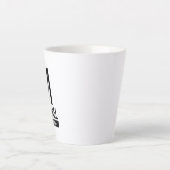 グロムパーソナライズされたスマンのモノグラムと名前 カフェラテマグ (正面)