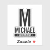 グロムパーソナライズされたスマンのモノグラムと名前 シール (シート)