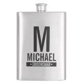 グロムパーソナライズされたスマンのモノグラムと名前 フラスク (正面)