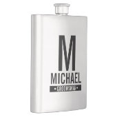 グロムパーソナライズされたスマンのモノグラムと名前 フラスク (右)