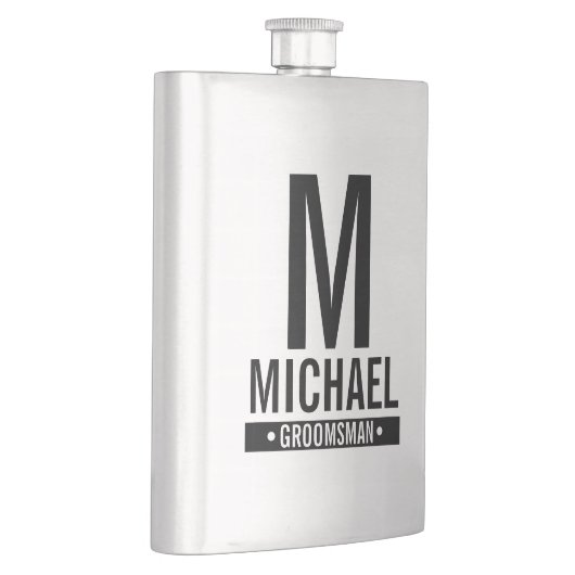 グロムパーソナライズされたスマンのモノグラムと名前 フラスク (右)