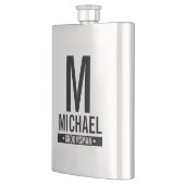 グロムパーソナライズされたスマンのモノグラムと名前 フラスク (左)