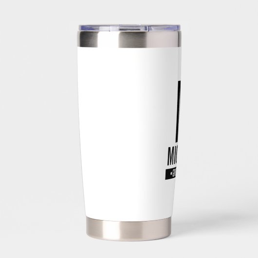 グロムパーソナライズされたスマンのモノグラムと名前 保温保冷タンブラー (正面)